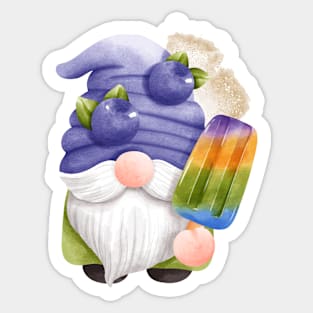 Chillin' with Gnomies: A Frosty Popsicle Adventure (Blueberry) Sticker